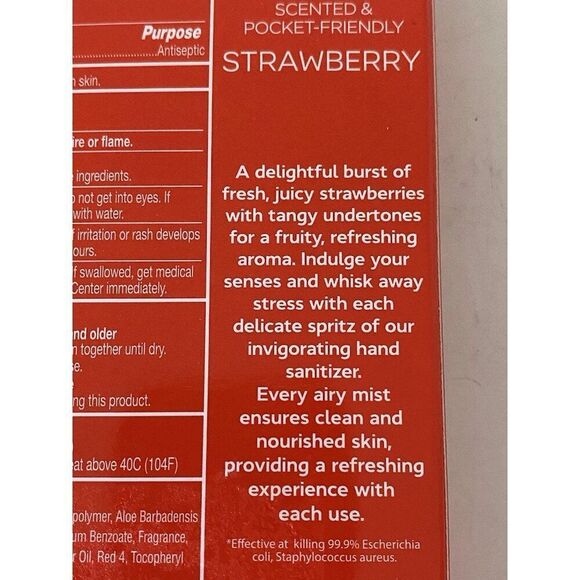Smart Care Scented Hand Sanitizer Spray 1 Fl Oz Strawberry Hydrating NEW - Picture 10 of 13
